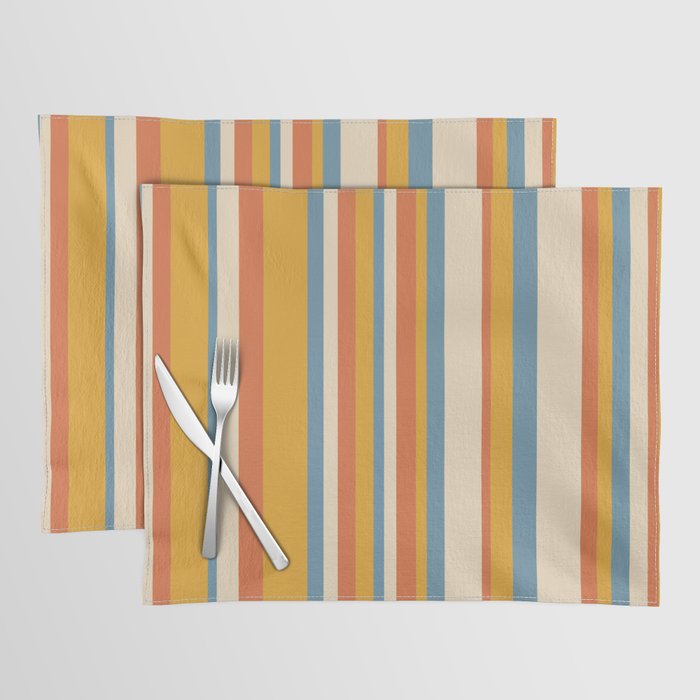 Classic Stripes XX - Retro Summer Placemat Gallery Image 1