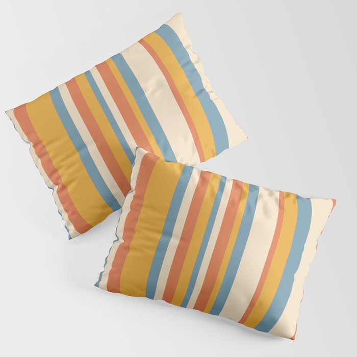 Classic Stripes XX - Retro Summer Pillow Sham Gallery Image 3