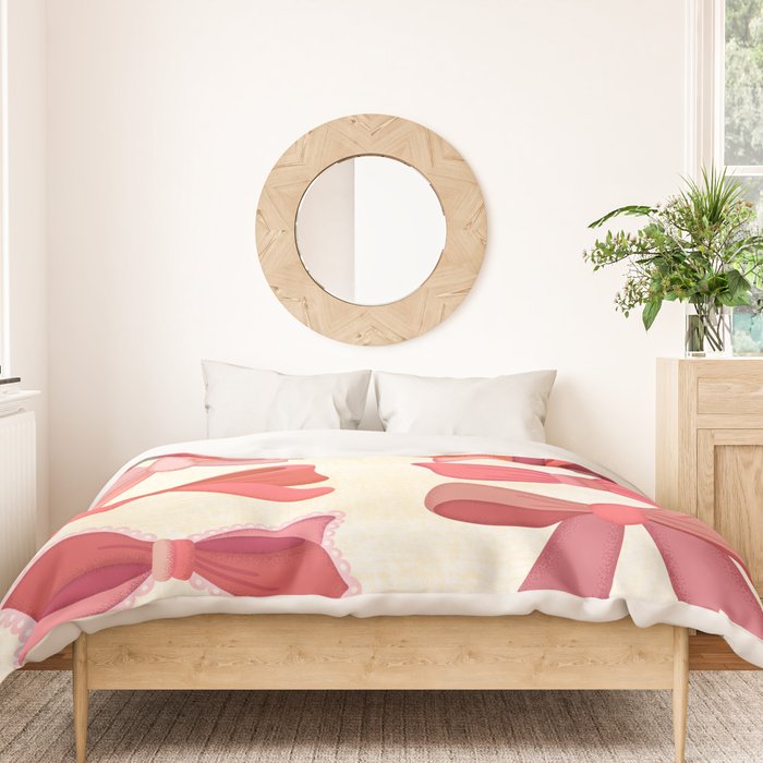 Vintage Pink Bows Duvet Cover Gallery Image 3