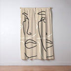 Abstract Face 17 Window Curtain Gallery Image 3