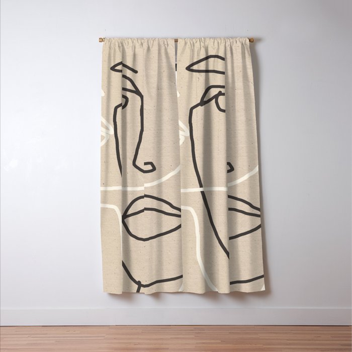 Abstract Face 17 Window Curtain Gallery Image 3
