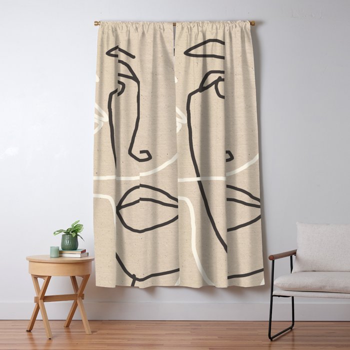 Abstract Face 17 Window Curtain Gallery Image 5
