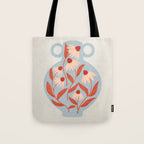 Blue Vase of Daisies Collection Tote Bag Gallery Image 1
