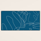 Monstera No2 Blue Desk Mat Gallery Image 3