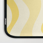 Retro Liquid Swirl Abstract Square in Soft Pale Pastel Yellow Laptop Sleeve Gallery Image 3