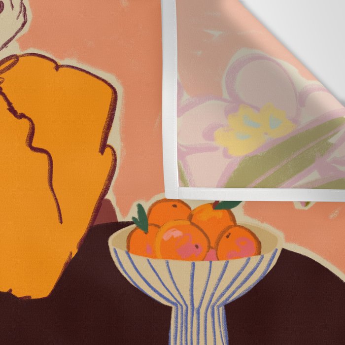 GIRL WITH ORANGES Wall Tapestry Gallery Image 3