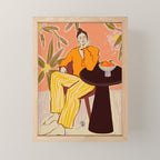 GIRL WITH ORANGES Mini Art Print Gallery Image 1
