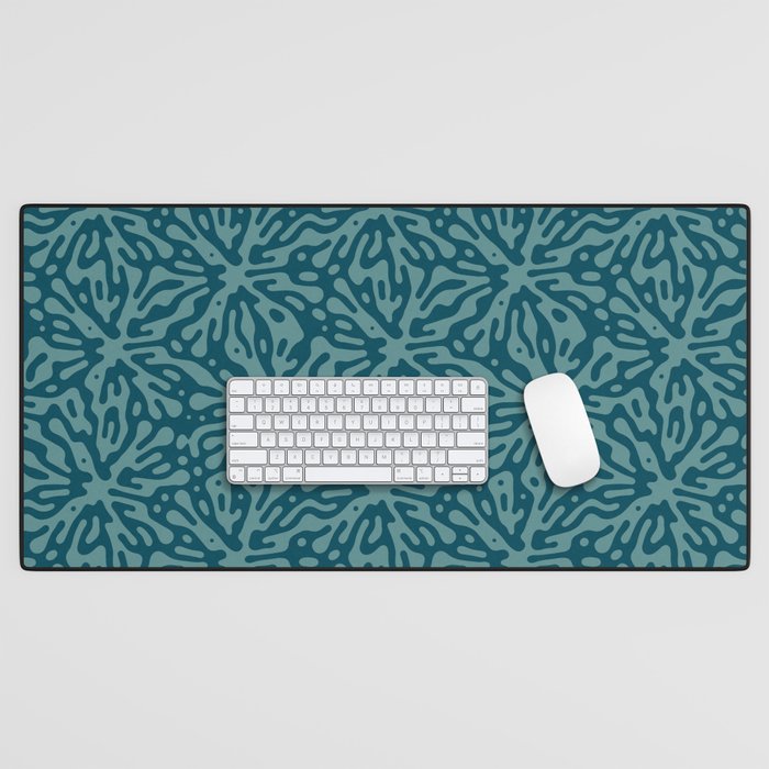 Organic Matter in Dark Teal Desk Mat Gallery Image 1