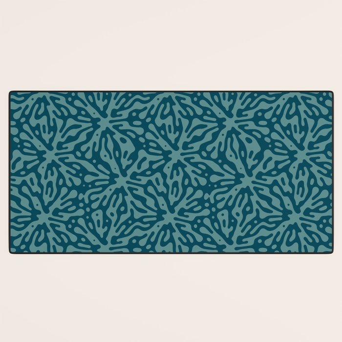 Organic Matter in Dark Teal Desk Mat Gallery Image 3
