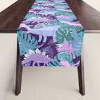 Jungle Dinosaur - Purple Table Runner Gallery Image 1
