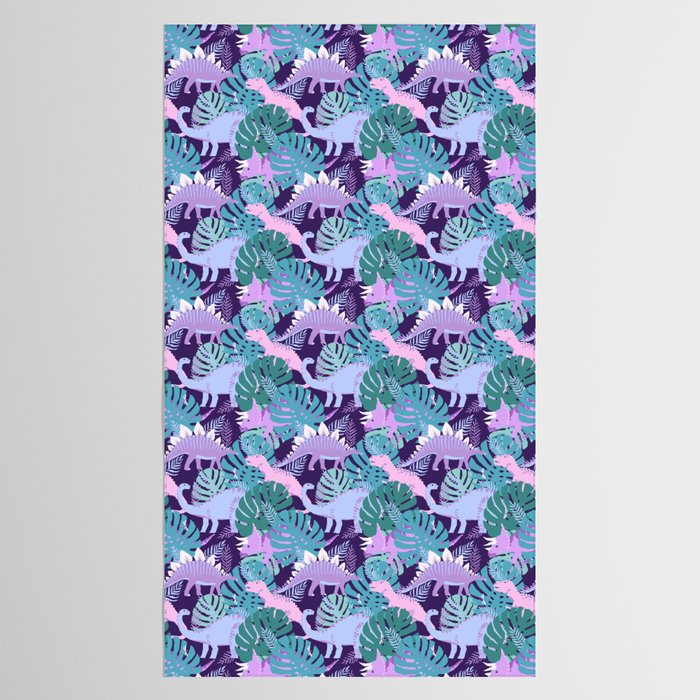 Jungle Dinosaur - Purple Tablecloth Gallery Image 2