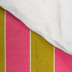 Bold Stripes Vertical Colorful Eclectic Pink and Chartreuse Pattern Comforter Gallery Image 4