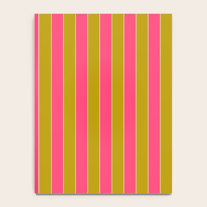 Bold Stripes Vertical Colorful Eclectic Pink and Chartreuse Pattern Notebook Gallery Image 4