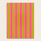 Bold Stripes Vertical Colorful Eclectic Pink and Chartreuse Pattern Notebook Gallery Image 4