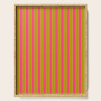 Bold Stripes Vertical Colorful Eclectic Pink and Chartreuse Pattern Serving Tray Gallery Image 1