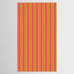 Bold Stripes Vertical Colorful Eclectic Pink and Chartreuse Pattern Tablecloth Gallery Image 2