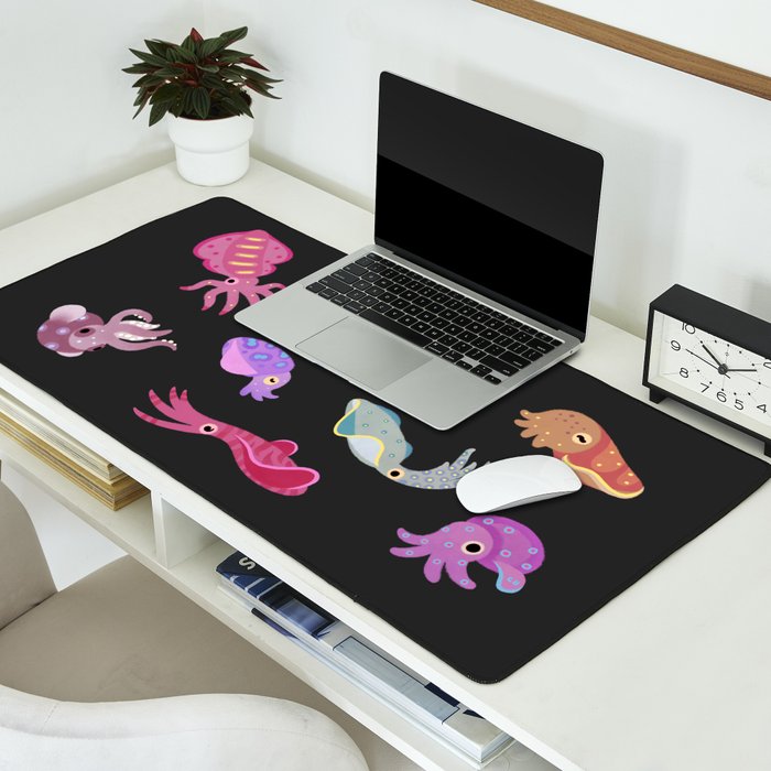Squids - black Desk Mat Gallery Image 2