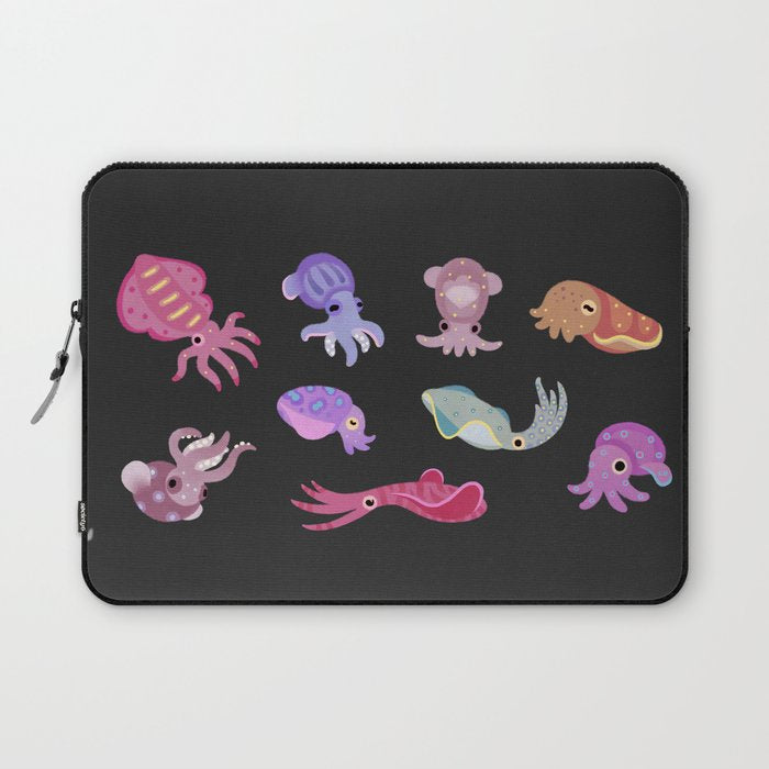 Squids - black Laptop Sleeve Gallery Image 1