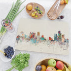 detroit michigan skyline Cutting Board Gallery Image 2