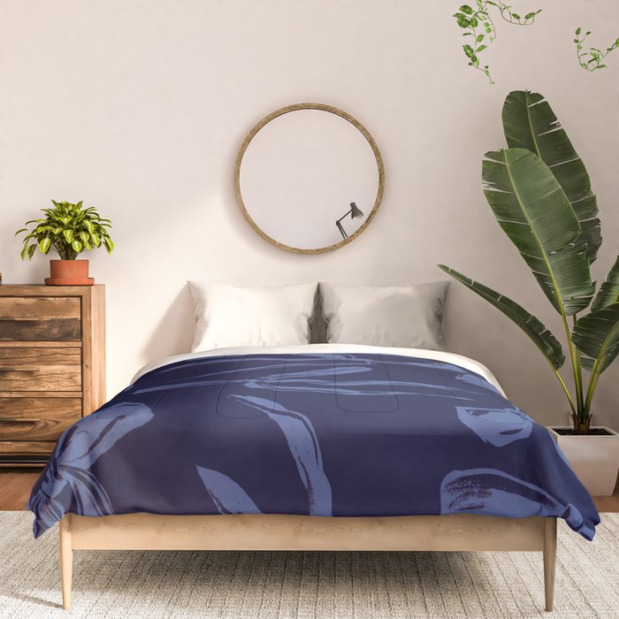 Blue bow pattern with dark background Comforter Gallery Image 3