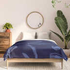 Blue bow pattern with dark background Comforter Gallery Image 3