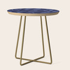 Blue bow pattern with dark background Side Table Gallery Image 1
