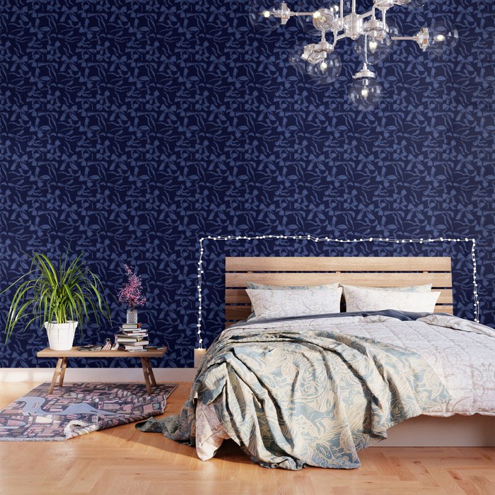 Blue bow pattern with dark background Wallpaper Gallery Image 3