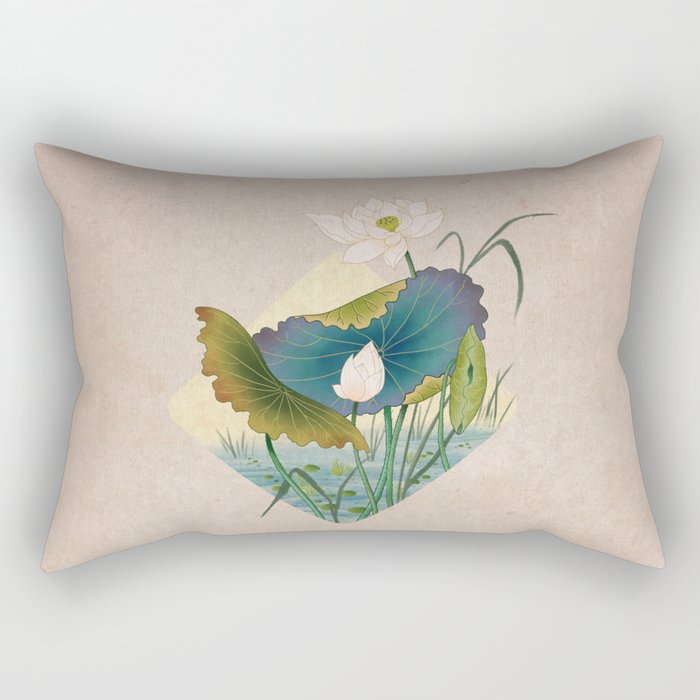 lotursflowers C : Minhwa-Korean traditional/folk art Rectangular Pillow Gallery Image 2