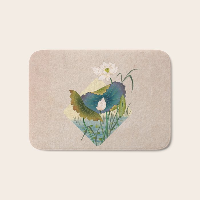 lotursflowers C : Minhwa-Korean traditional/folk art Bath Mat Gallery Image 1