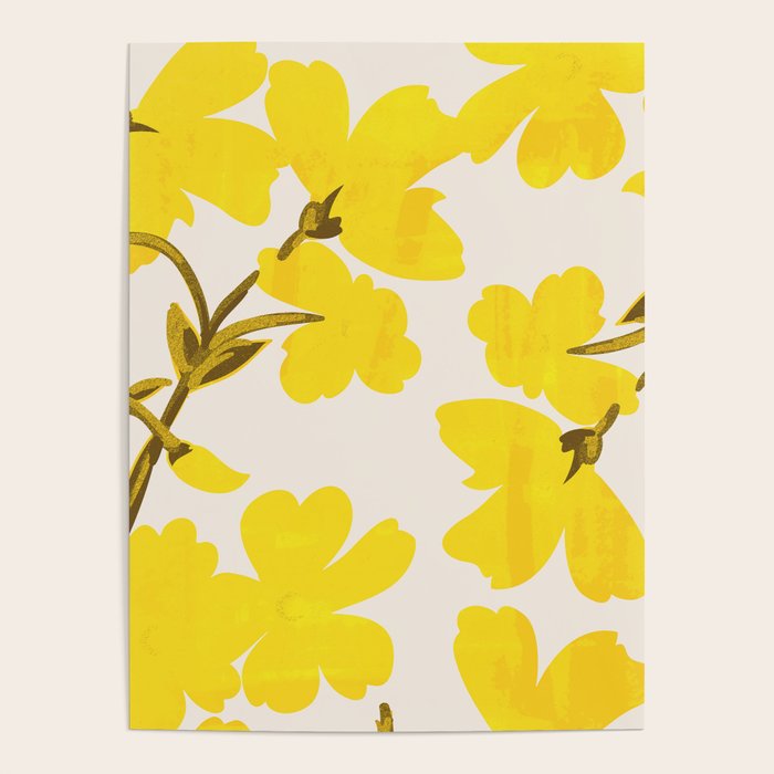 Soft Yellow Flowers Poster Gallery Image 4