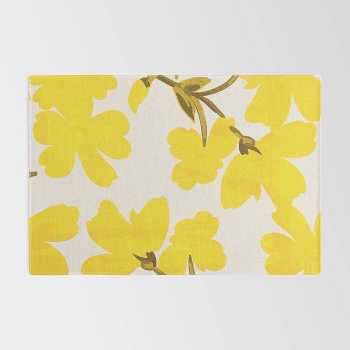 Soft Yellow Flowers Rug Gallery Image 2