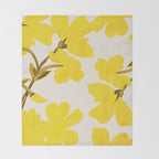 Soft Yellow Flowers Throw Blanket Gallery Image 2