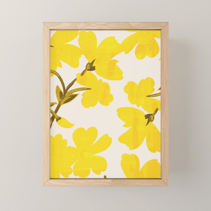 Soft Yellow Flowers Mini Art Print Gallery Image 1