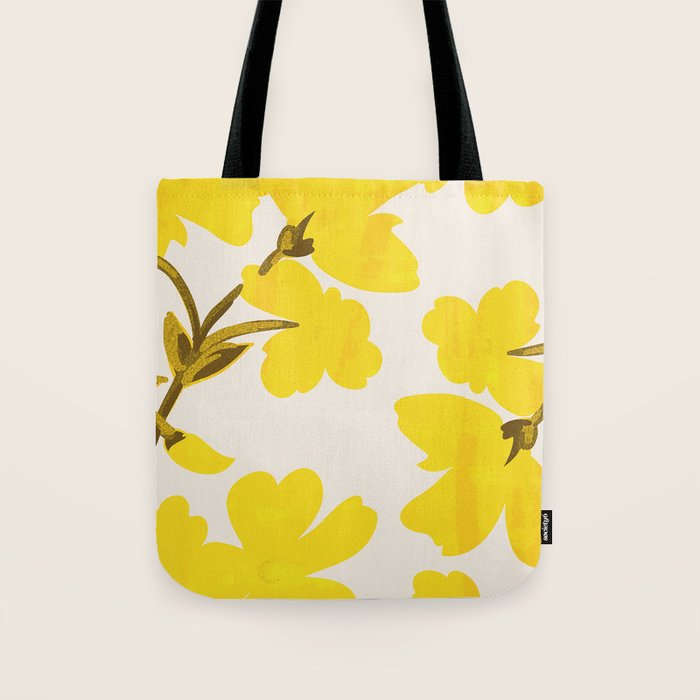 Soft Yellow Flowers Tote Bag Gallery Image 1