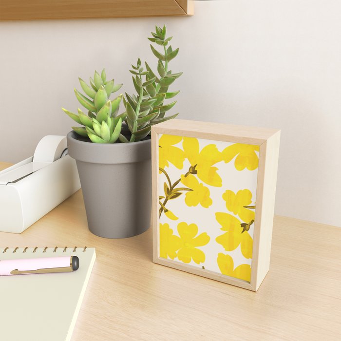 Soft Yellow Flowers Mini Art Print Gallery Image 2