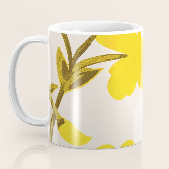 Soft Yellow Flowers Coffee Mug Gallery Image 3