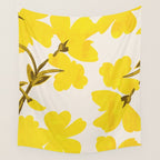 Soft Yellow Flowers Wall Tapestry Gallery Image 4