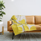 Soft Yellow Flowers Throw Blanket Gallery Image 1