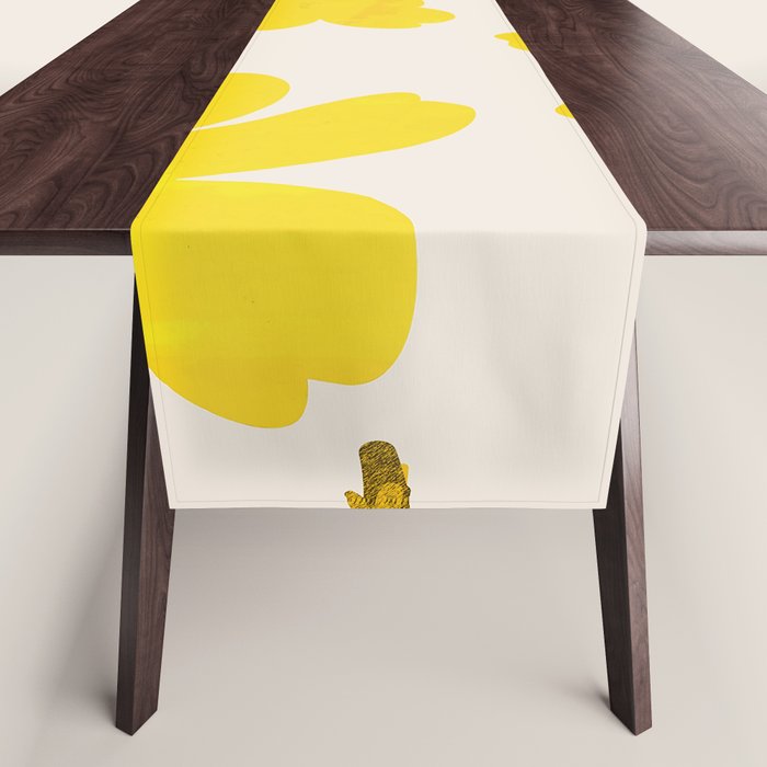 Soft Yellow Flowers Table Runner Gallery Image 1