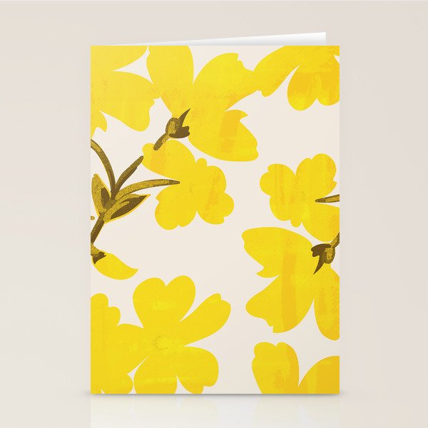 Soft Yellow Flowers Stationery Card Gallery Image 2