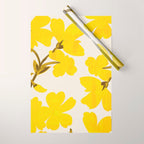 Soft Yellow Flowers Wrapping Paper Gallery Image 1