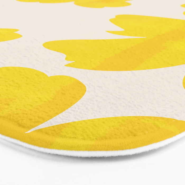 Soft Yellow Flowers Bath Mat Gallery Image 3