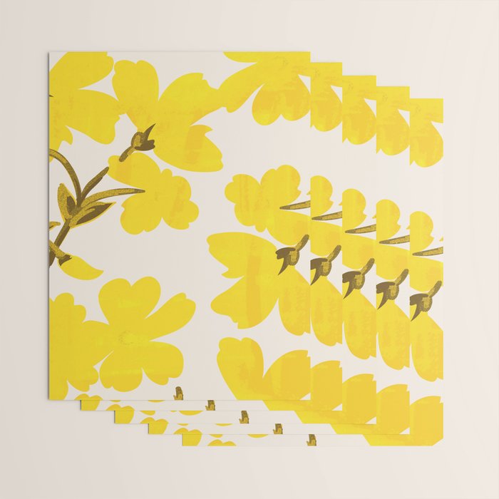 Soft Yellow Flowers Wrapping Paper Gallery Image 3