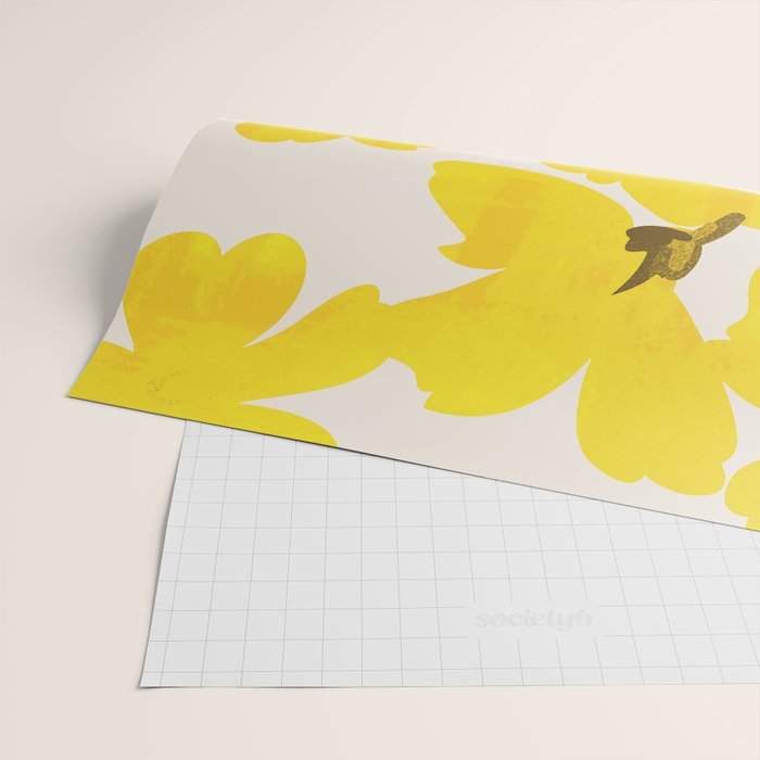 Soft Yellow Flowers Wrapping Paper Gallery Image 2