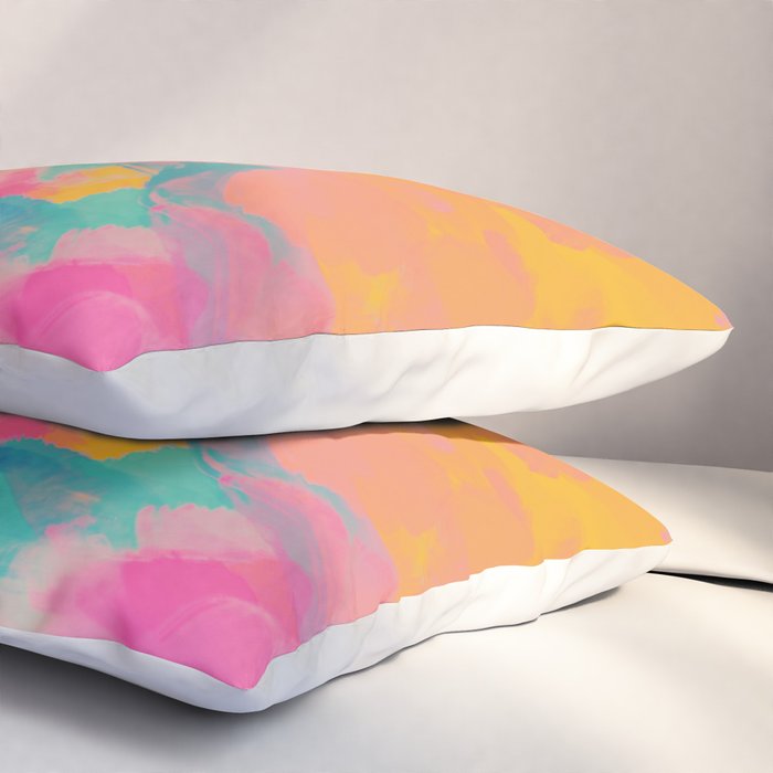 full color abstract sunset Pillow Sham Gallery Image 3