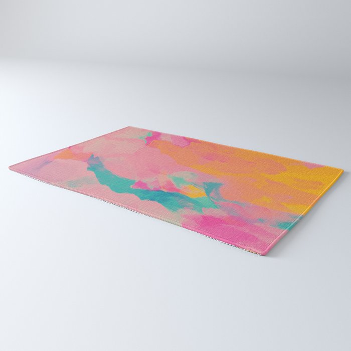 full color abstract sunset Rug Gallery Image 3