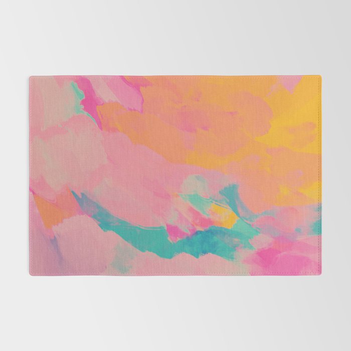 full color abstract sunset Rug Gallery Image 2