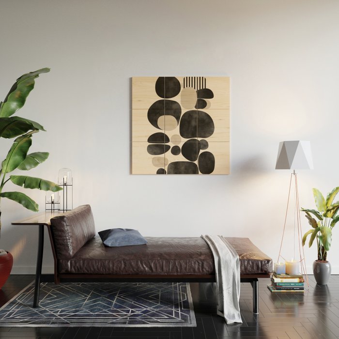 Pebble Form Wood Wall Art Gallery Image 2