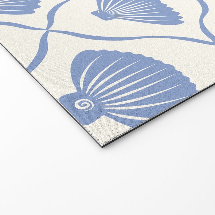 Coastal Ocean Blue Seashells Welcome Mat Gallery Image 2