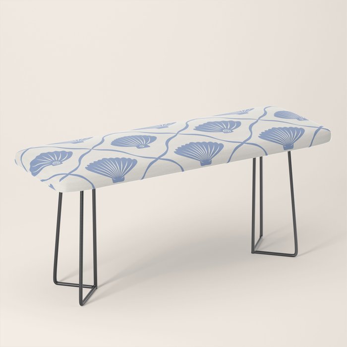 Coastal Ocean Blue Seashells Bench Gallery Image 1